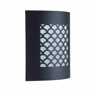 Lindby Applique d'extérieur Mailo en aluminium, gris^ Appliques Murales Extérieures