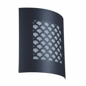 Lindby Applique d'extérieur Mailo en aluminium, gris^ Appliques Murales Extérieures