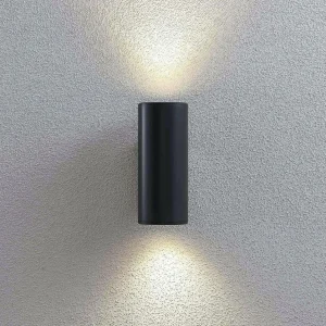 Lindby Applique d'extérieur Nati, 22 cm, anthracite, IP54, ronde^ Appliques Murales Extérieures