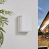 Lindby Applique d'extérieur Sivana, blanc, aluminium, 26 cm x 26 cm^ Luminaires De Terrasse