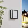 Lindby Applique d'extérieur Sivana, noir, aluminium, 26 cm x 26 cm^ Luminaires De Terrasse