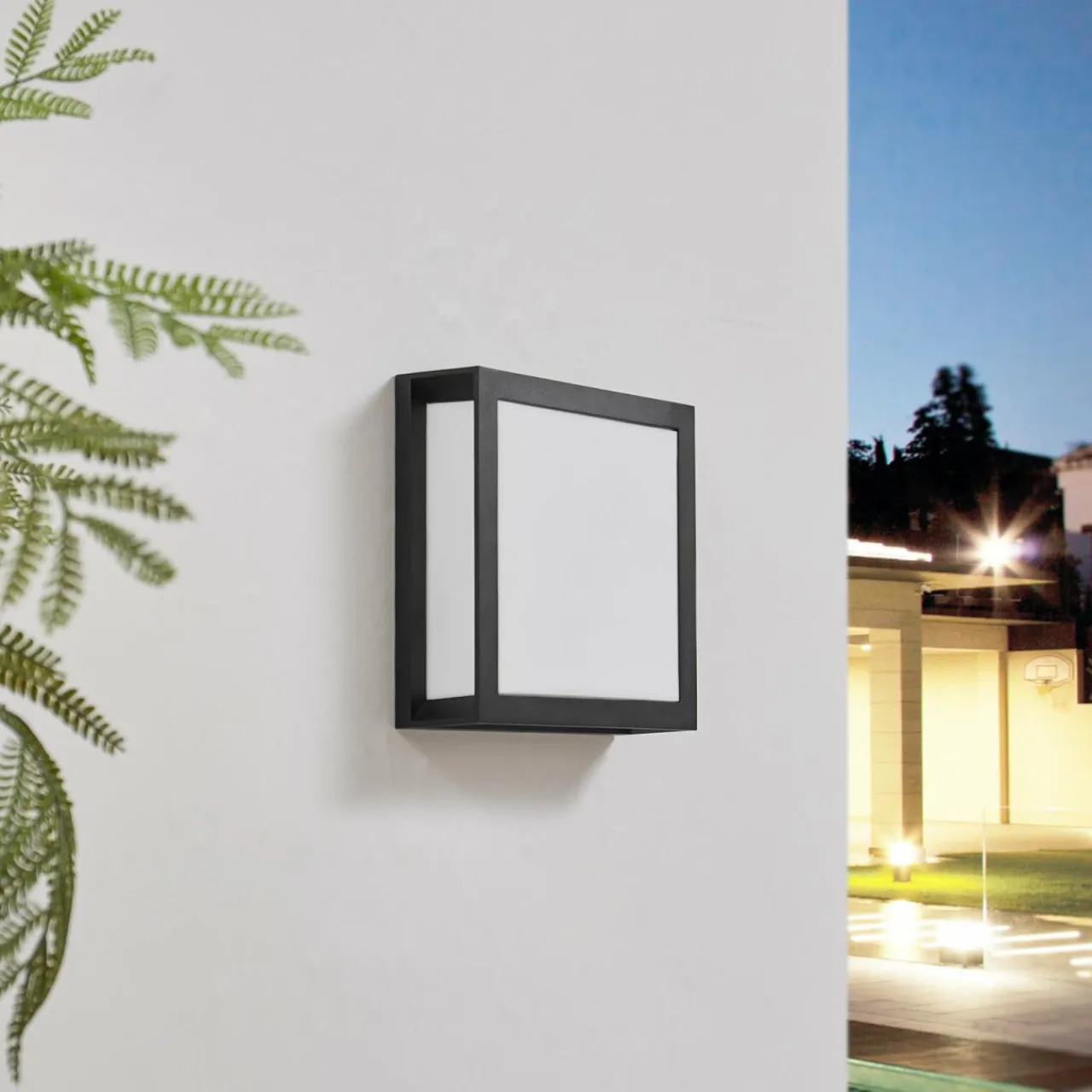 applique_dextrieur_lindby_sivana_noir_aluminium__cm_x__cm_0.webp Lindby Applique d'extérieur Sivana, noir, aluminium, 26 cm x 26 cm^ Luminaires De Terrasse