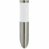 Lindby Applique d'extérieur Statius, gris, acier inoxydable, capteur^ Appliques D'Extérieur Avec Détecteur