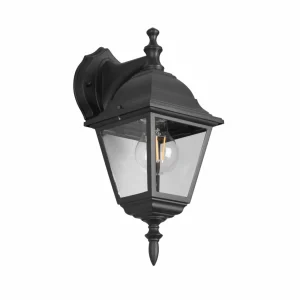 Trio Lighting Applique d'extérieur Livenza, douille en bas, noir, aluminium^ Luminaires De Terrasse