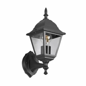 Trio Lighting Applique d'extérieur Livenza, douille en haut, noir, aluminium^ Luminaires De Terrasse