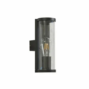 Lucande Applique d'extérieur Zanta, hauteur 28,2 cm, IP65, noir^ Luminaires De Terrasse