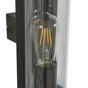 Lucande Applique d'extérieur Zanta, hauteur 28,2 cm, IP65, noir^ Luminaires De Terrasse