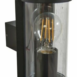 Lucande Applique d'extérieur Zanta, hauteur 19,7 cm, IP65, noir^ Luminaires De Terrasse
