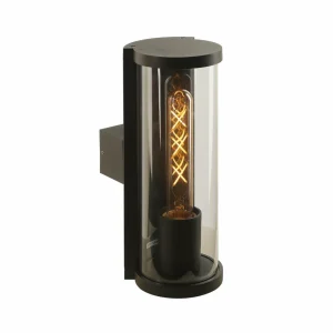 Lucande Applique d'extérieur Zanta, hauteur 28,2 cm, IP65, noir^ Luminaires De Terrasse