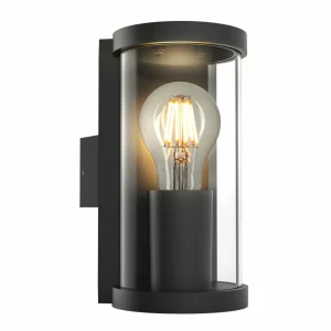 Lucande Applique d'extérieur Zanta, hauteur 19,7 cm, IP65, noir^ Luminaires De Terrasse