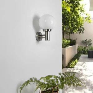 Lindby Applique d'extérieur Nada en inox^ Appliques Murales Extérieures