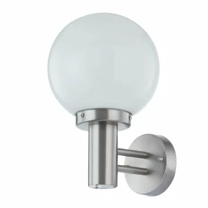 Lindby Applique d'extérieur Nada en inox^ Appliques Murales Extérieures