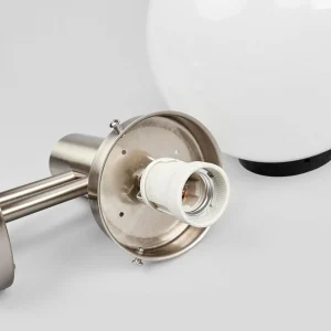 Lindby Applique d'extérieur Nada en inox à détecteur^ Appliques D'Extérieur Avec Détecteur