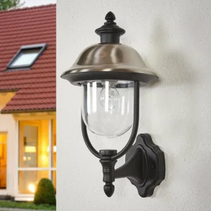 Konstsmide Applique d'extérieur Parma garniture inox haut^ Appliques Murales Extérieures
