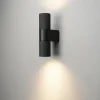 Konstsmide Applique d'extérieur Temi, noir, largeur 11 cm, aluminium, up/down^ Appliques Murales Extérieures