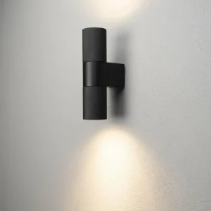Konstsmide Applique d'extérieur Temi, noir, largeur 11 cm, aluminium, up/down^ Appliques Murales Extérieures