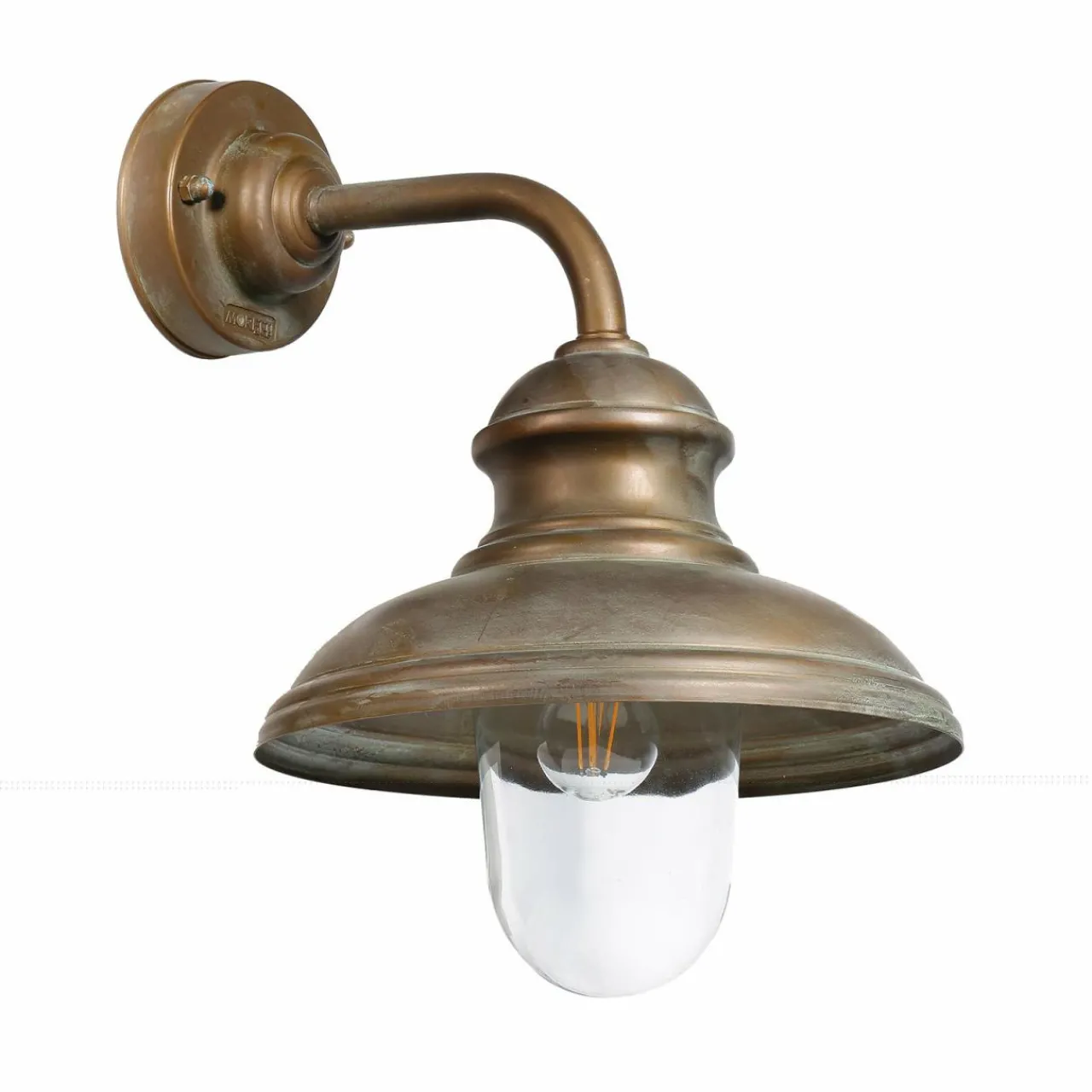 applique_ext_little_mill__laiton_ancientransp_0.webp Moretti Luce Applique ext Little Mill 3350 laiton ancien/transp^ Appliques Murales Extérieures