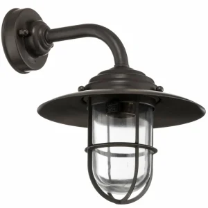 Moretti Luce Applique extérieur Chalet laiton bruni transparent^ Appliques Murales Extérieures