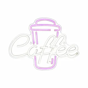 STAR TRADING Applique murale LED Coffee, rose/blanc, plexiglas, 40 x 30 cm USB^ Lampes Décoratives