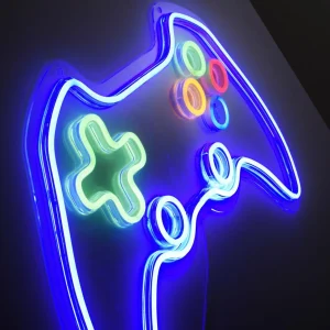 JUST LIGHT. Applique murale LED Neon Gamer, USB^ Lampes Décoratives