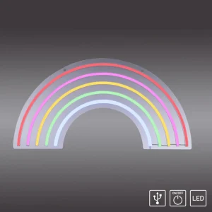 JUST LIGHT. Applique murale LED Neon Rainbow, USB^ Lampes Décoratives