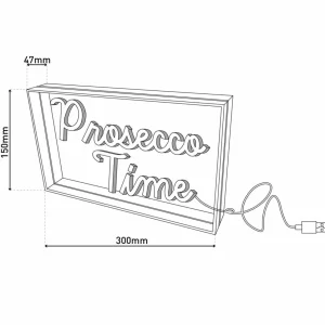 Näve Applique murale LED Prosecco Time transparente 30x15 cm plastique USB RVB^ Lampes Décoratives