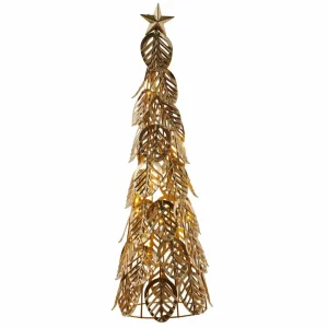 Sirius Arbre décoratif LED Kirstine, doré, hauteur 43 cm^ Lumière De Noël