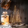 Hemsson Arbre Santa's Tree, fil métal cuivre, H51 cm^ Lumière De Noël