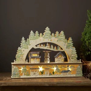 STAR TRADING Arc lumineux LED Bamberg forêt, piles^ Lumière De Noël
