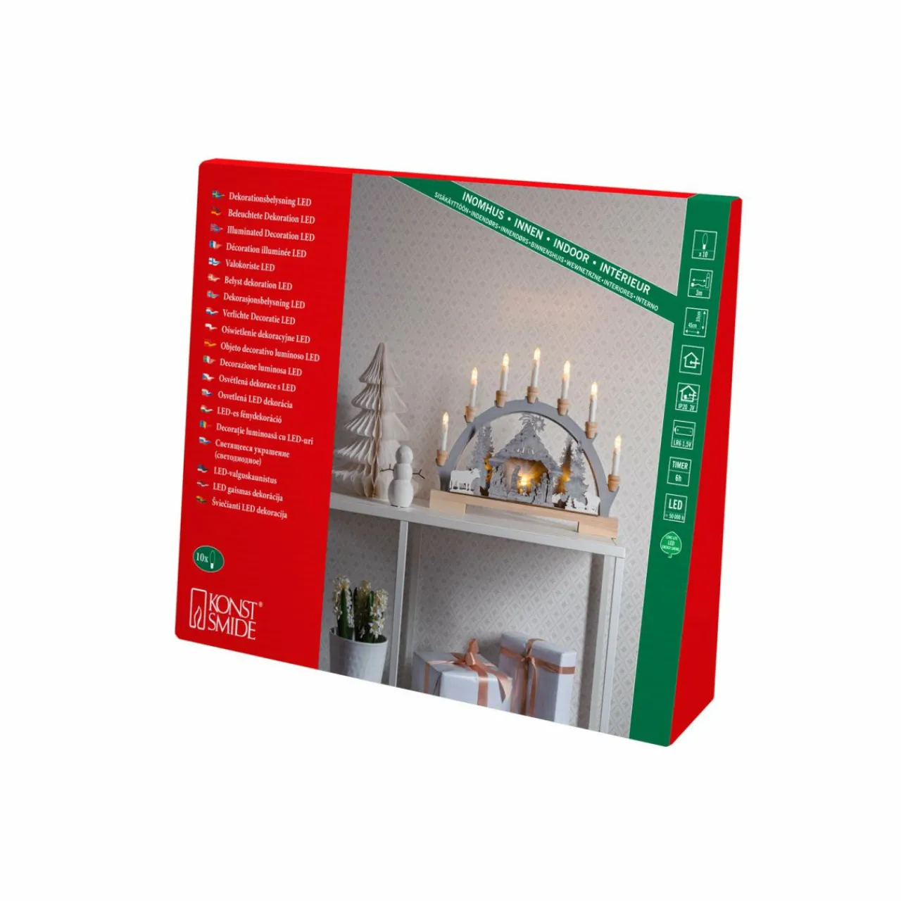 arc_lumineux_led_crche_en_bois_piles_1.webp Konstsmide Christmas Arc lumineux LED Crèche en bois, piles^ Lumière De Noël