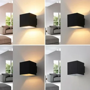 Arcchio applique murale Zuzana, angulaire, noir, set de 2, G9^ Appliques Murales Extérieures