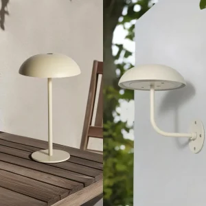 Arcchio lampe de table LED rechargeable Thenra, beige, support mural^ Lampes Décoratives
