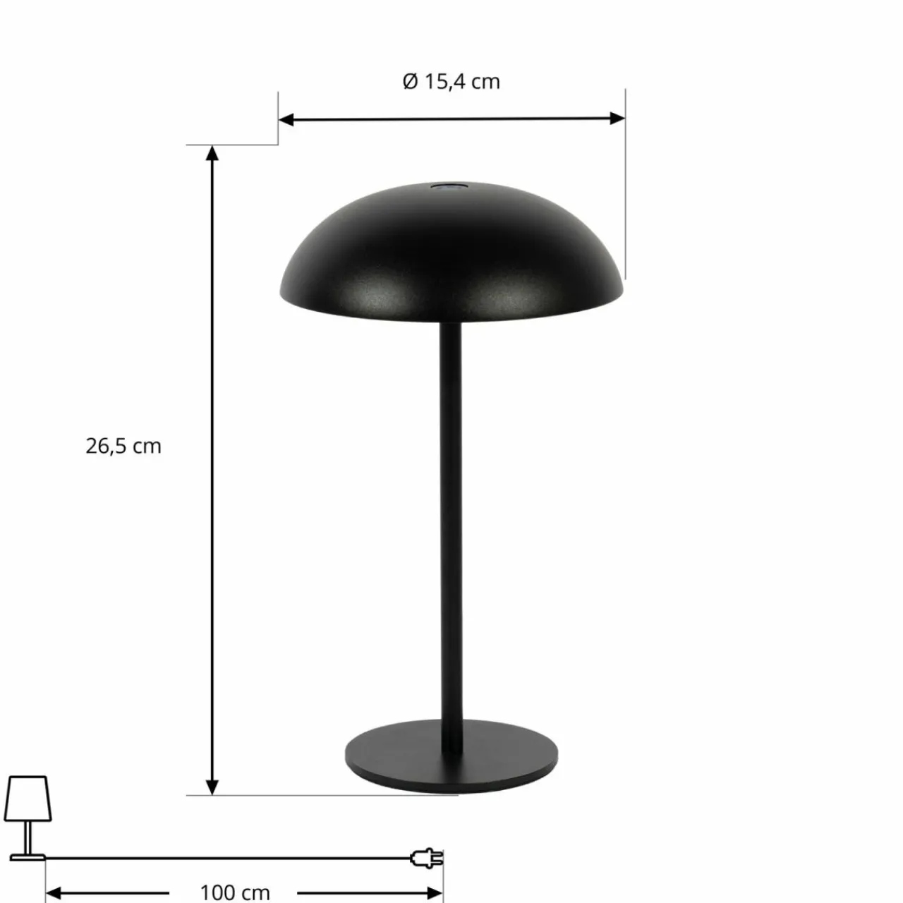 arcchio_lampe_de_table_led_rechargeable_thenra_noir_support_mural_3.webp Arcchio lampe de table LED rechargeable Thenra, noir, support mural^ Lampes Décoratives