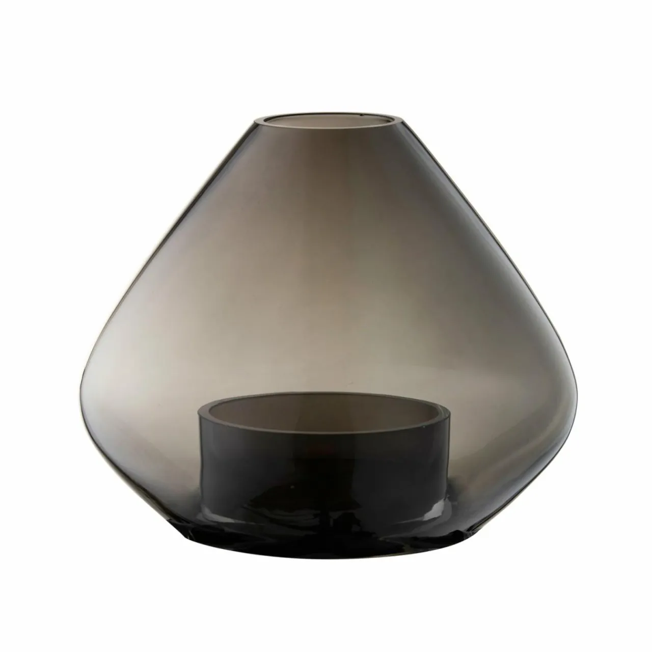 aytm_lanterne_uno_vase_gris_fum___cm_hauteur__cm_verre_0.webp AYTM lanterne Uno, vase, gris fumé, Ø 14 cm, hauteur 11 cm, verre^ Meubles & Aménagements