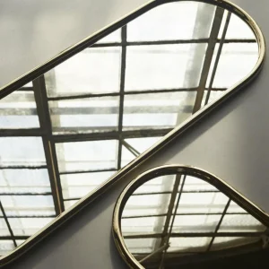 AYTM miroir Angui, doré, hauteur 78 cm, verre, acier^ Meubles & Aménagements