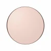 AYTM miroir Circum, rose, Ø 70 cm, verre, bois MDF^ Meubles & Aménagements