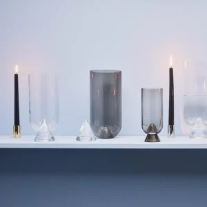 AYTM Vase Glacies, gris fumé, hauteur 29 cm, verre, soufflé à la bouche^ Meubles & Aménagements