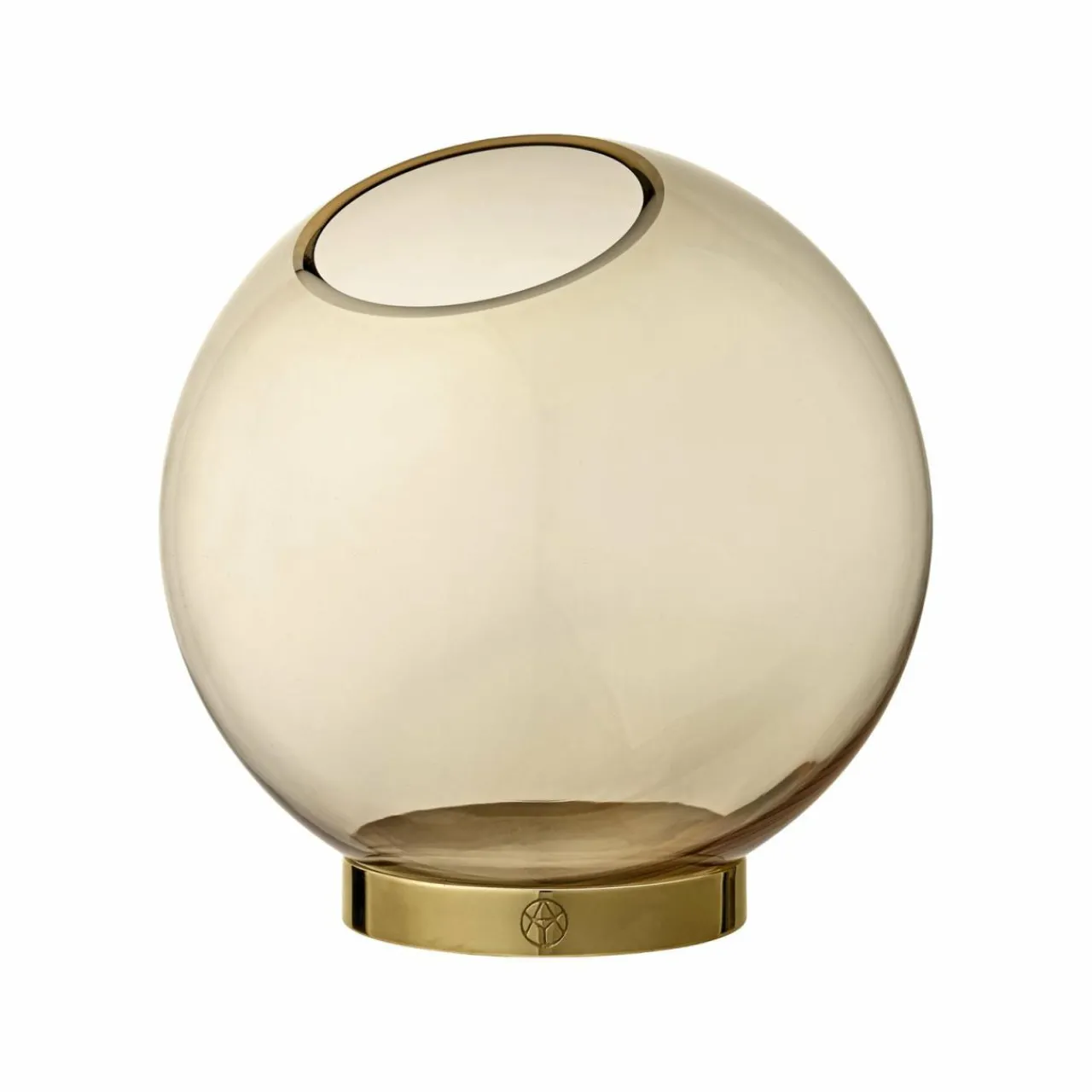 aytm_vase_globe___cm_ambre__or_verre_acier_inoxydable_1.webp AYTM Vase Globe, Ø 17 cm, ambre / or, verre, acier inoxydable^ Meubles & Aménagements