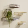 AYTM Vase Globe, Ø 17 cm, gris fumé / or, verre, acier inoxydable^ Meubles & Aménagements