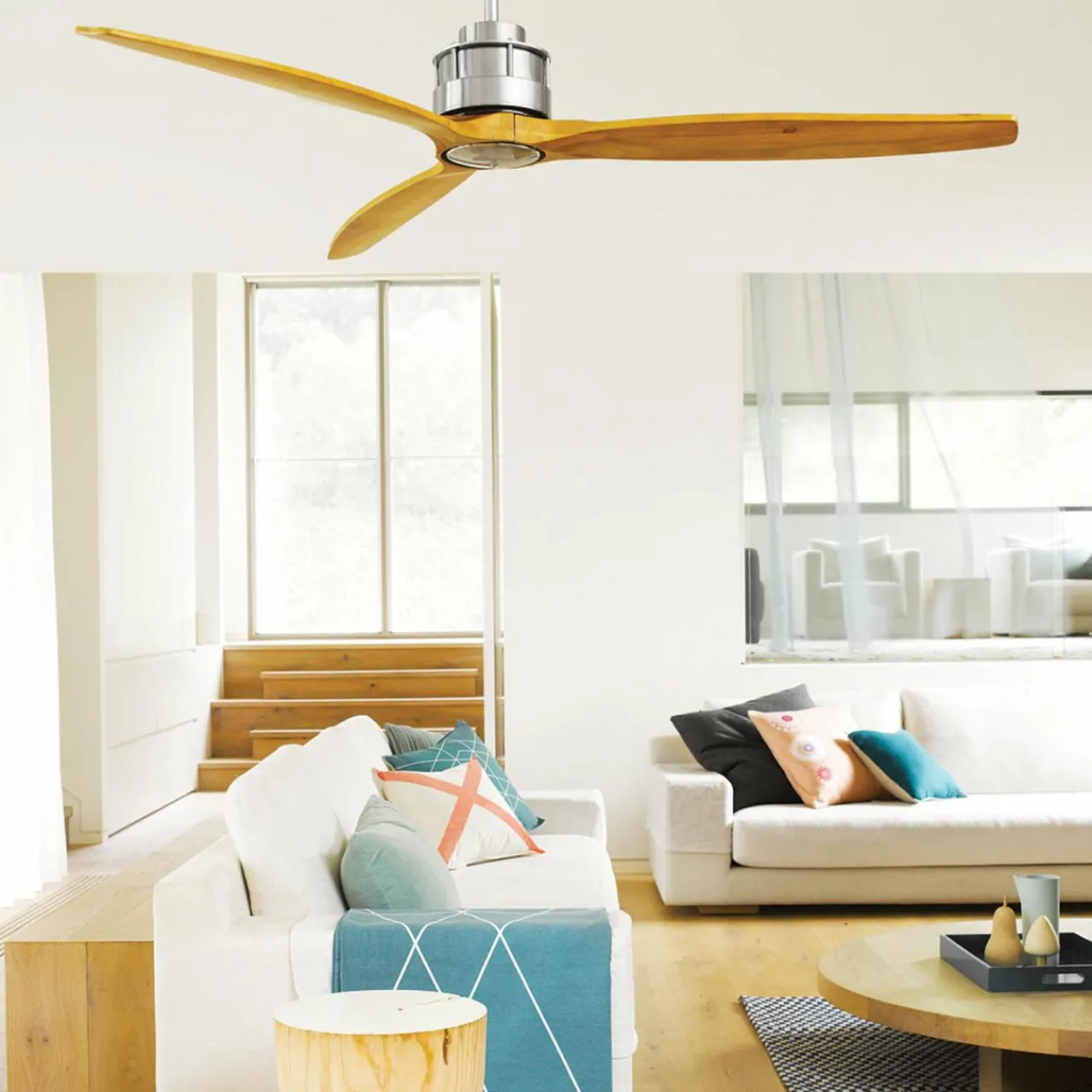 beacon_ventilateur_de_plafond_airfusion_akmani_silencieux_teckchrome_0.webp Beacon Lighting Beacon Ventilateur de plafond Airfusion Akmani, silencieux, teck/chrome^ Ventilateurs