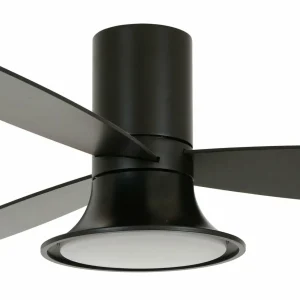 Beacon Lighting Beacon Ventilateur de plafond avec lumière Flusso noir 132cm silencieux^ Ventilateurs