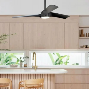 Beacon Lighting Beacon Ventilateur de plafond avec lumière Line noir 132 cm silencieux^ Ventilateurs