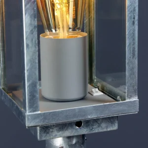 Eco-Light Borne Karo, détecteur crépusculaire, 100 cm, zinc^ Bornes Éclairage Extérieur