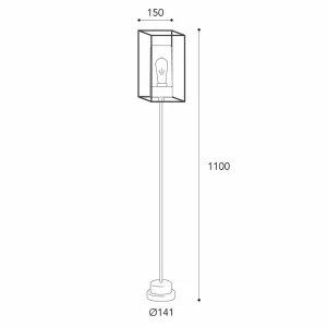 Moretti Luce Borne lumineuse Cubic³ 3371 laiton ancien/transp.^ Bornes Éclairage Extérieur