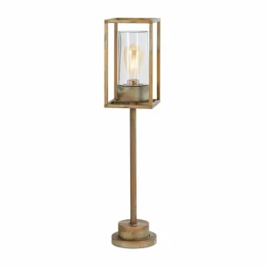Moretti Luce Borne lumineuse Cubic³ 3370 laiton ancien/transp.^ Bornes Éclairage Extérieur