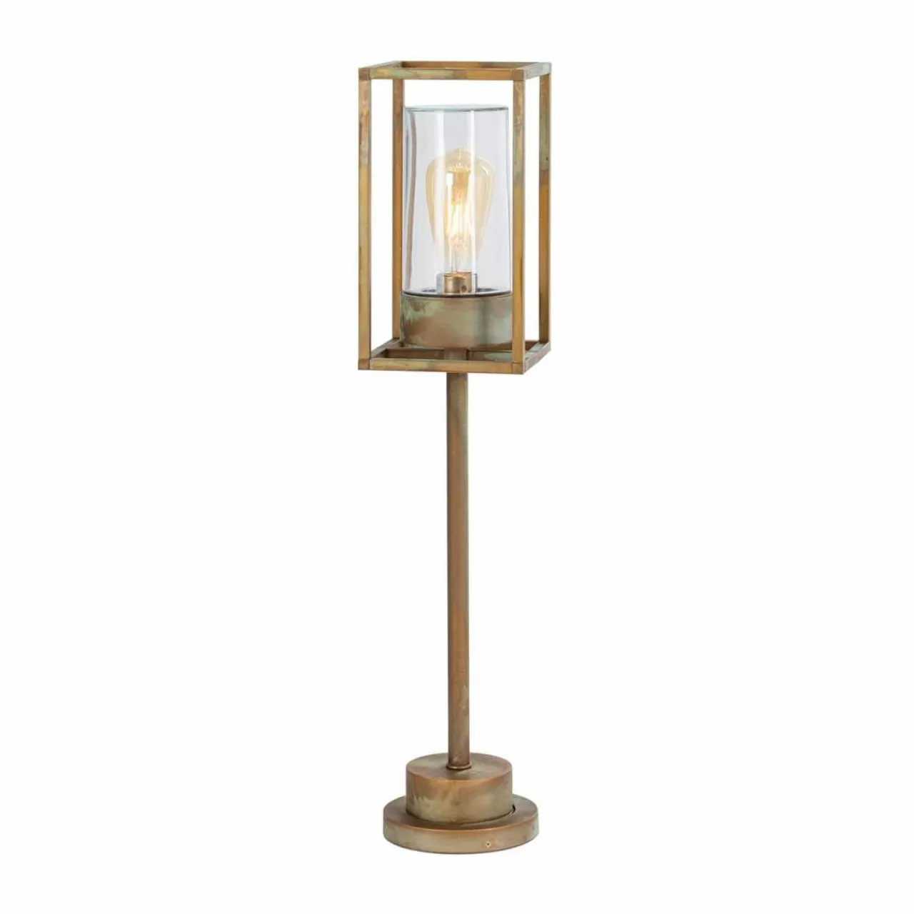 borne_lumineuse_cubic__laiton_ancientransp_1.webp Moretti Luce Borne lumineuse Cubic³ 3370 laiton ancien/transp.^ Bornes Éclairage Extérieur