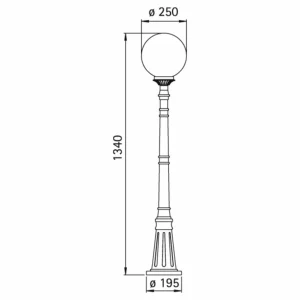 Albert Leuchten Borne lumineuse décorative blanc-or 161^ Bornes Éclairage Extérieur