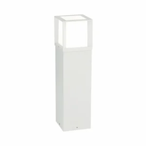 ORION Borne lumineuse Henry, blanc, hauteur 60 cm, alu/inox^ Bornes Éclairage Extérieur