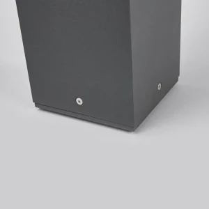 Lucande Borne lumineuse Klemens, gris graphite, 65 cm^ Bornes Éclairage Extérieur