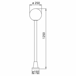 Albert Leuchten Borne lumineuse KRISTALLKUGEL coloris blanc^ Lampadaires D'Extérieur
